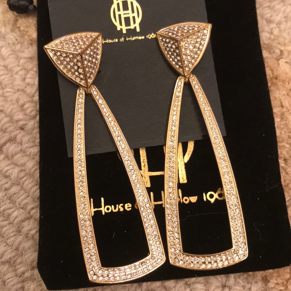 House of Harlow 1960 gold earrings New - Picture 5 of 6